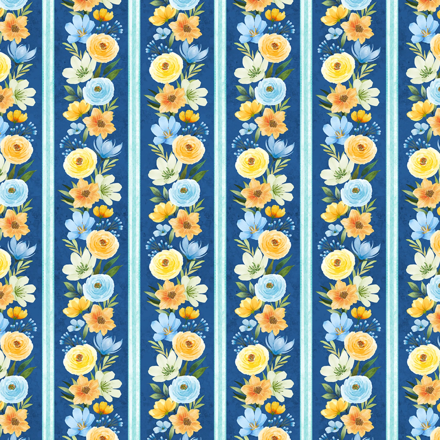 Gentle Meadow - Repeating Stripe Multi #32111-457 - Quilting Fabric