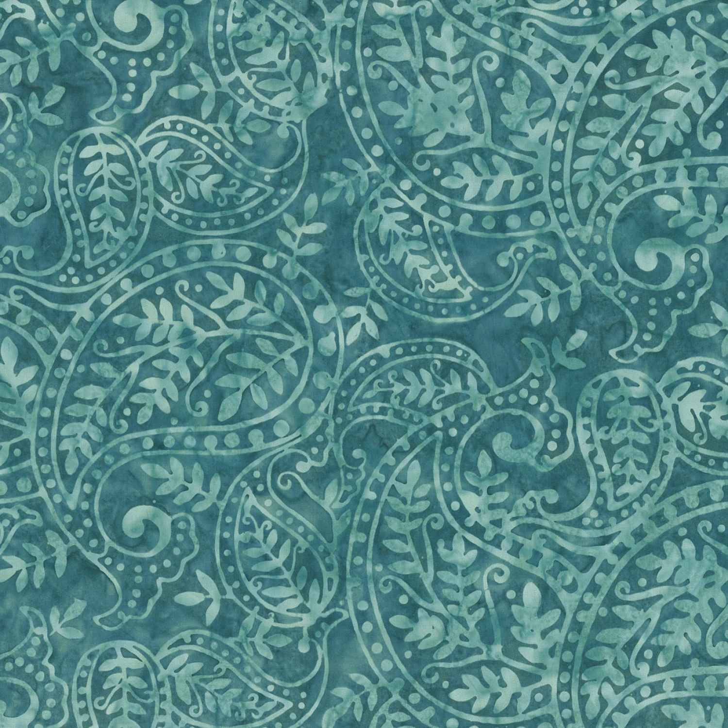 Siren's Song Batik - Paisley All Over Dark Green #22318-704 - Quilting Fabric