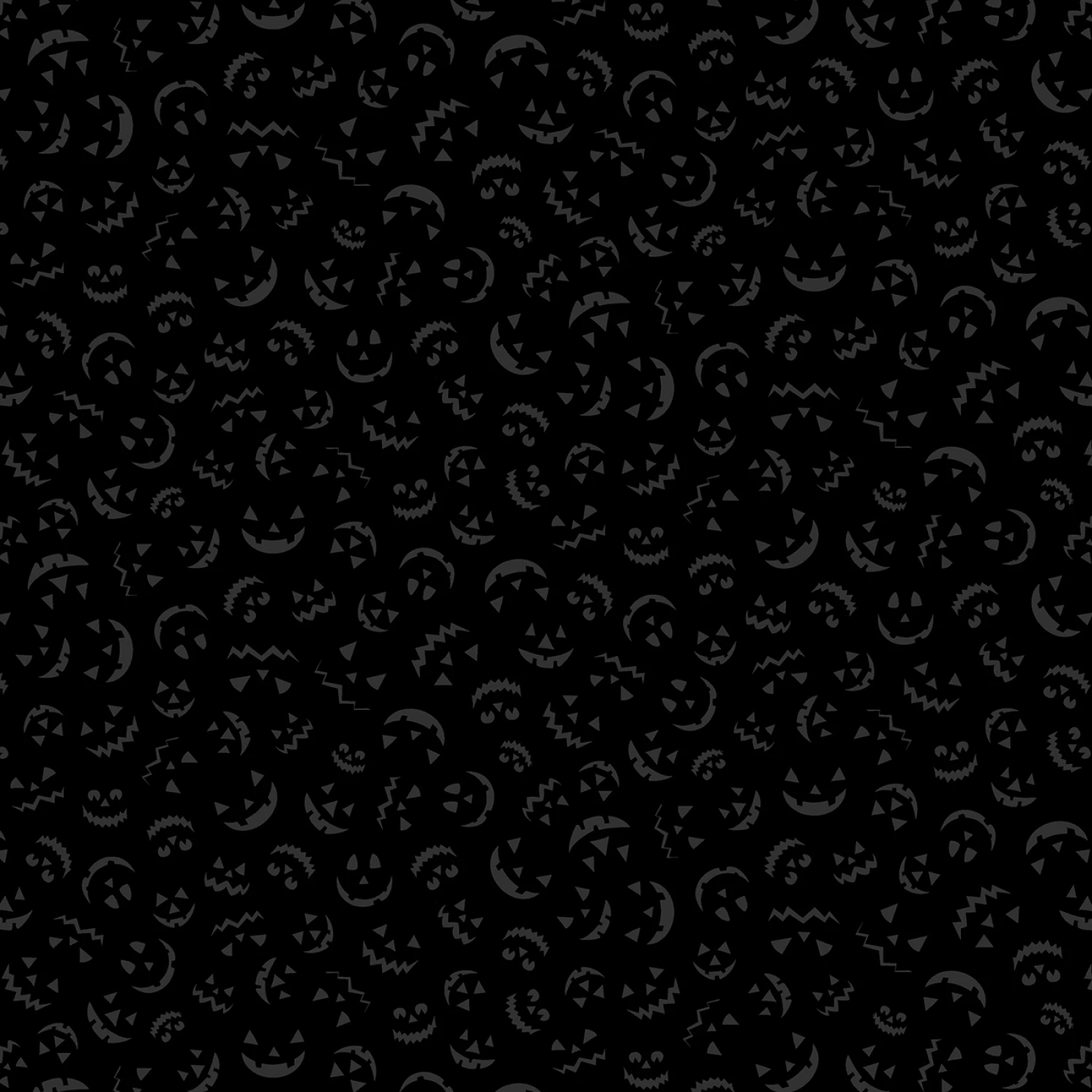 Hue Basics - Black Jack O' Lantern Silhouettes #C2227-BLACK - Quilting Fabric