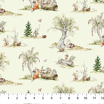 Story Book - Scene Green 91334-70 - Quilting Fabric