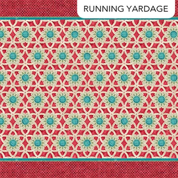 Boho Bliss - Full Width Bord1 Red Multi 29200-24 - Quilting Fabric