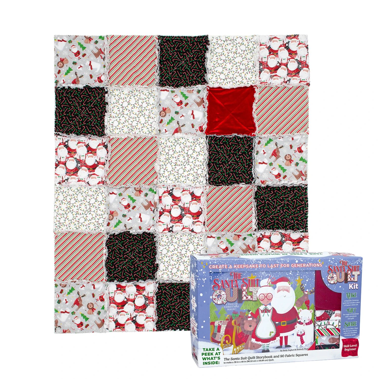 Santa Suit - Multicolour Quilt Kit Box #46922 - Quilting Fabric