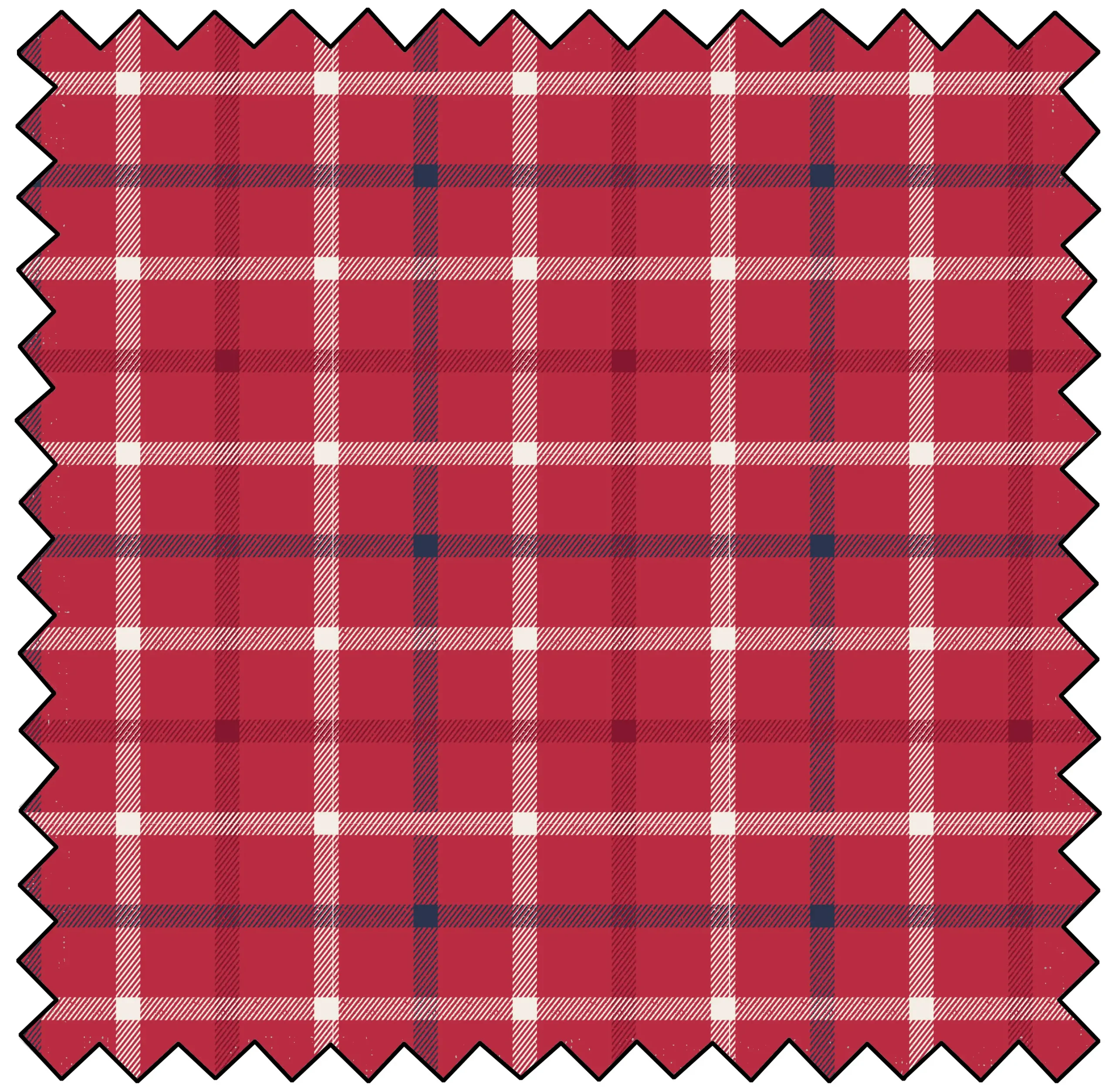 Holly Jolly Patch - Red Check 3785-02 - Quilting Fabric