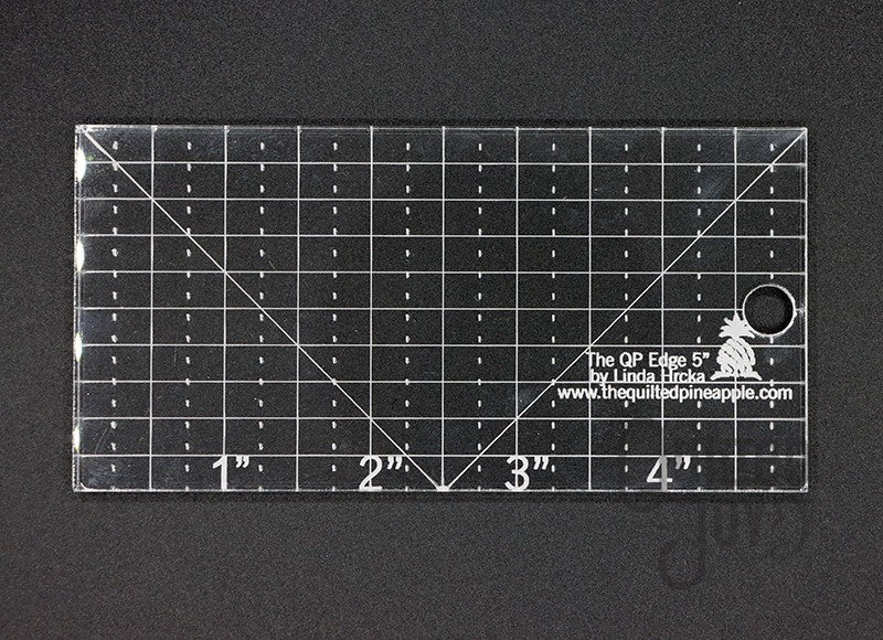 Quilted Pineapple 5" Edge Straight Ruler
