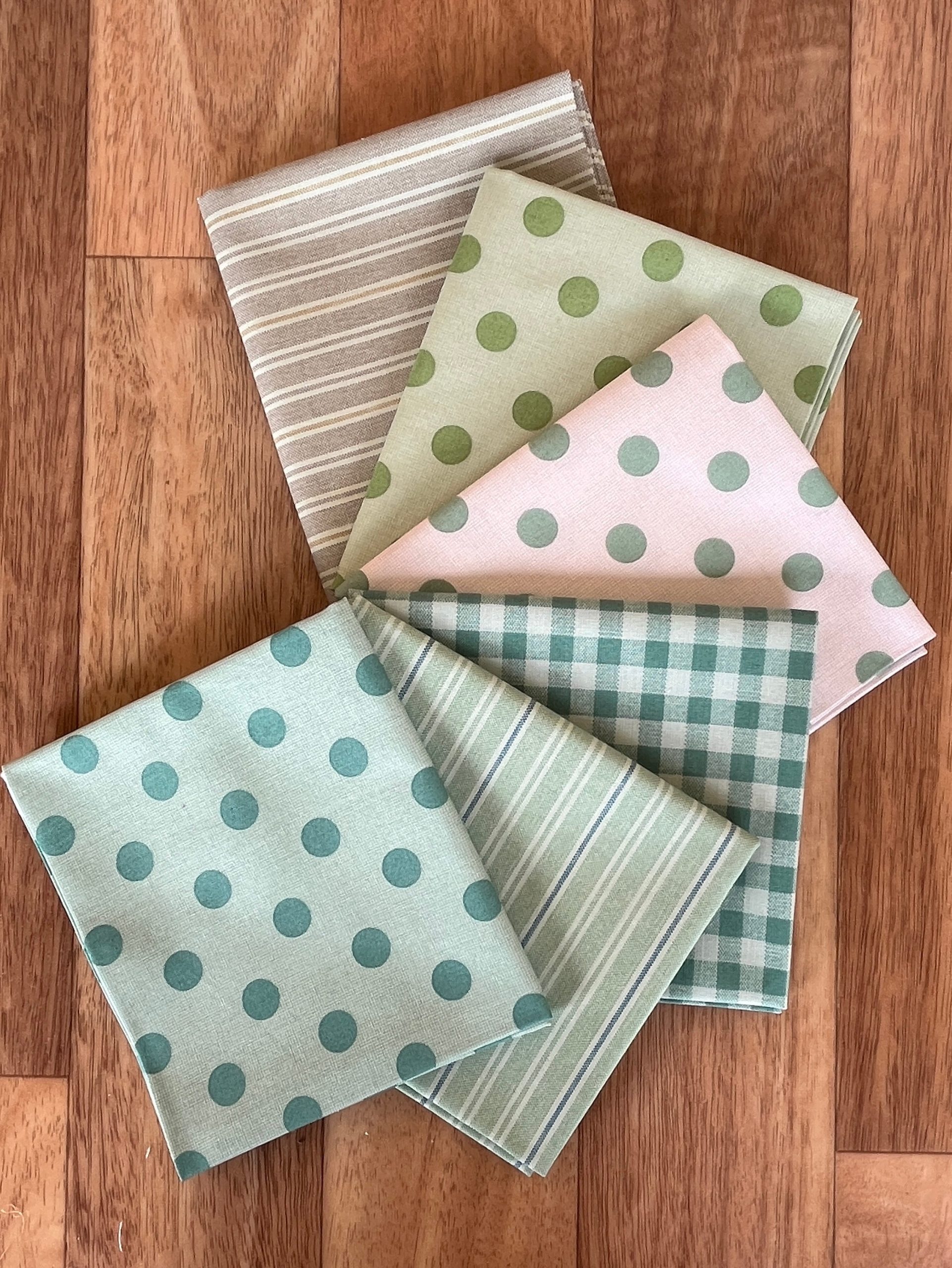 Quiltessential Greens Fat Quarter Bundle Laundry Basket Quilts for Andover Fabrics