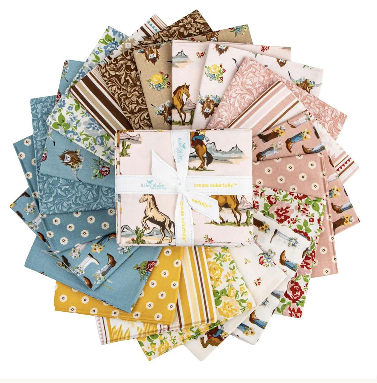 Cowgirl (Echo Park Paper co) - Fat Quarter Bundle 21 pcs- Riley Blake Designs