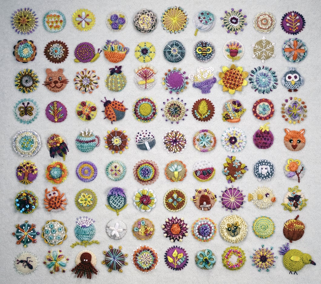 Toned-Down Circle Sampler & Pattern by Sue Spargo