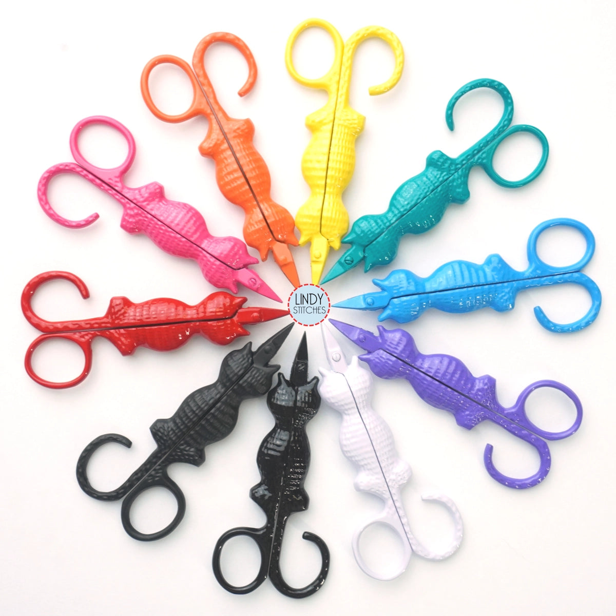 SALE Cat Snips Rainbow Embroidery Scissors by Kelmscott Designs