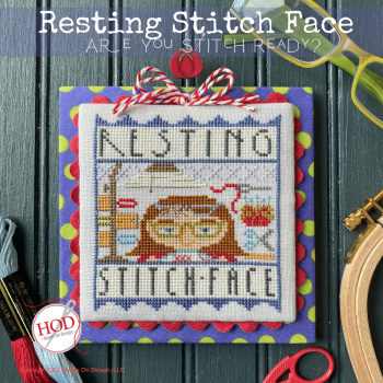 Resting Stitch Face Cross Stitch Pattern by Hands On Design