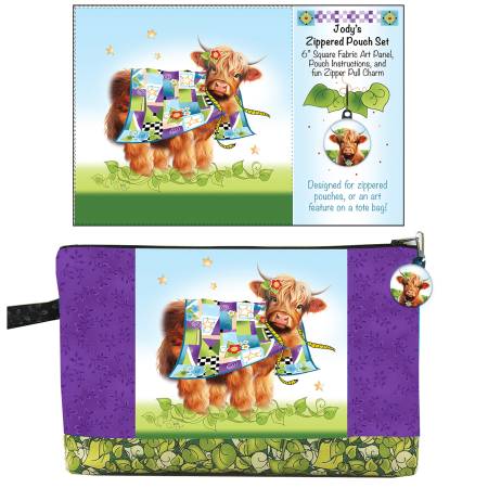 Zipper Pouch Set Hi Cow Quilt