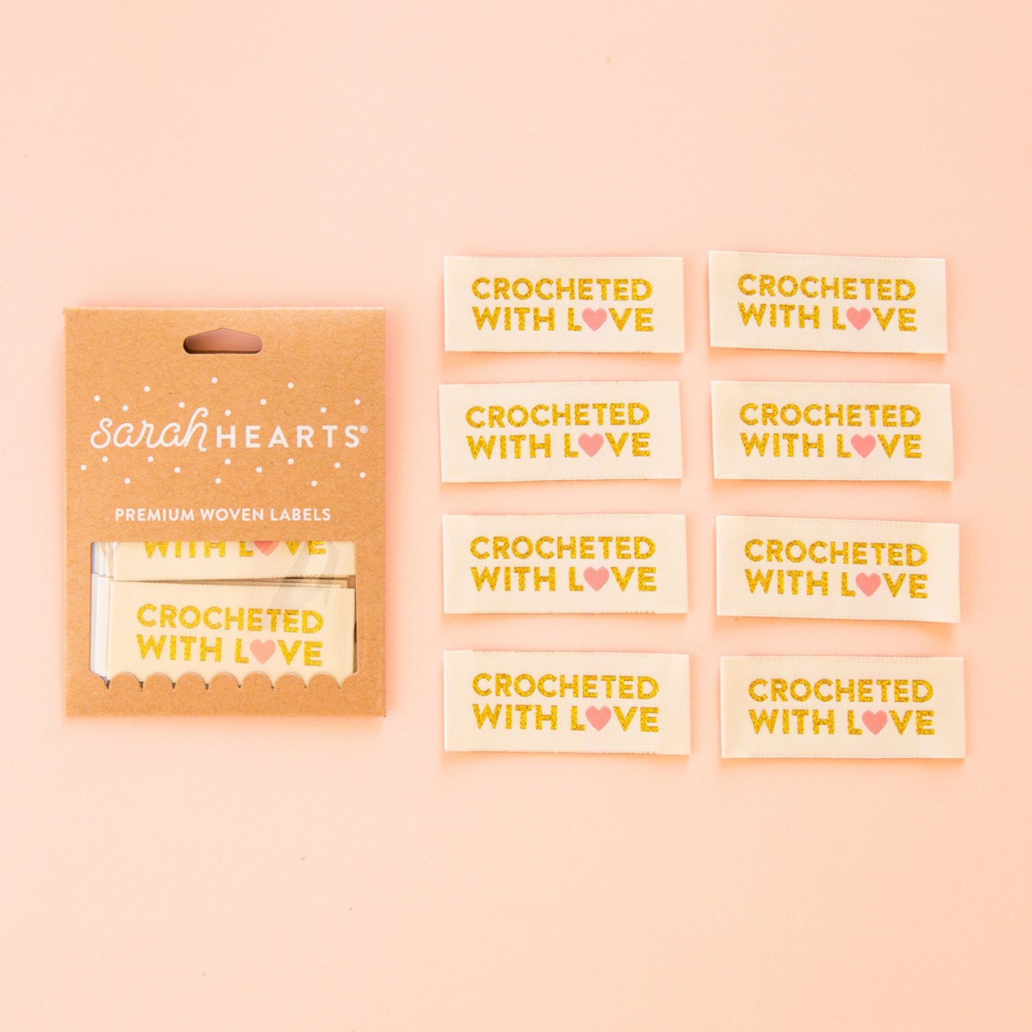 Sarah Hearts - Crocheted With Love - 8 pcs