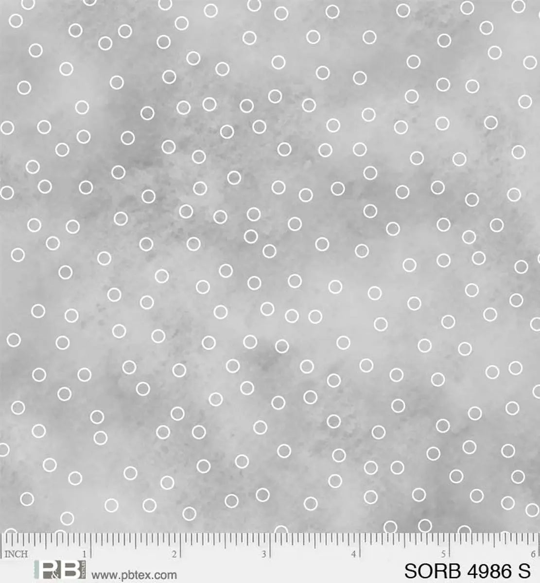 Sorbet Silver Tossed Dots Fabric Yardage