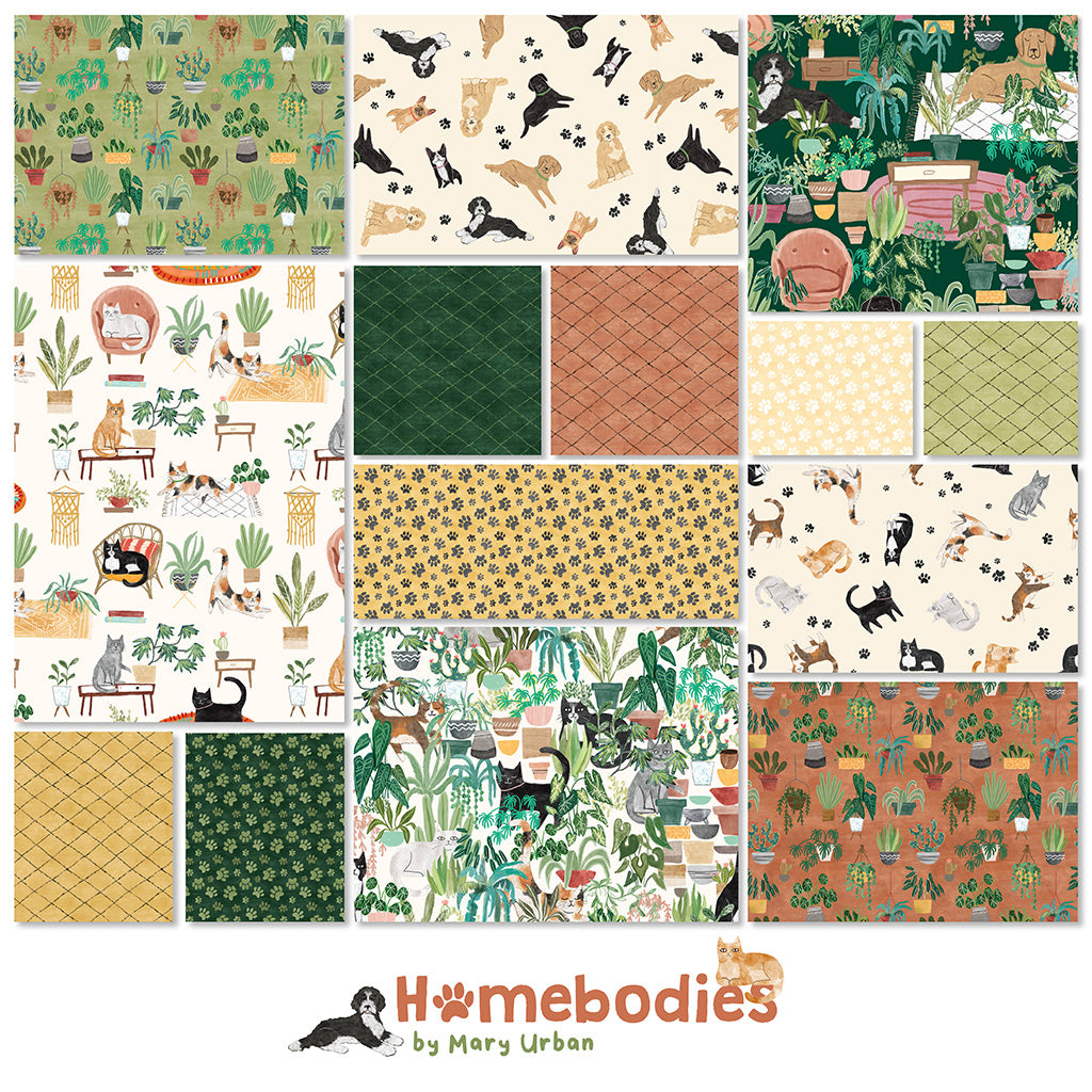 Homebodies 5" Squares by Mary Urban for Clothworks Fabrics
