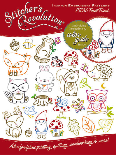 SR30 Forest Friends Iron-On Embroidery Transfer Pattern – Stitcher’s Revolution