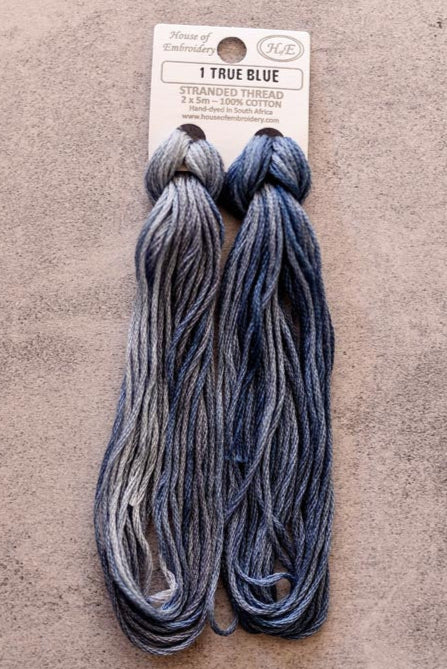 01 True Blue - EmbroideryFloss 2x5m - House Of Embroidery