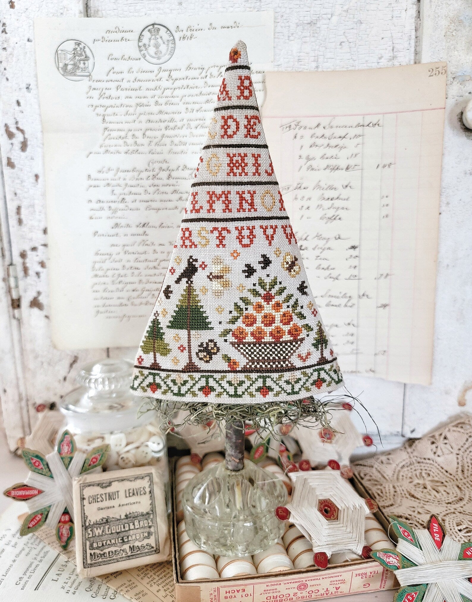 Sampler Tree Cross Stitch Pattern Hello from Liz Mathews