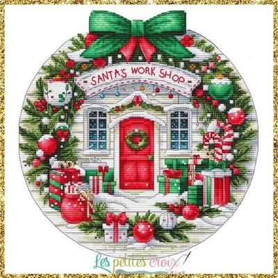 Santa's Workshop Cross Stitch Pattern by Les Petites Croix De Lucie