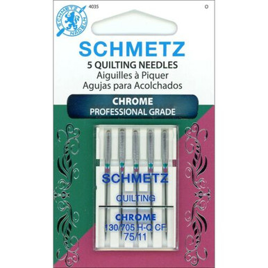 Chrome Quilting Schmetz Needle 5 ct, Size 75/11 (4035)