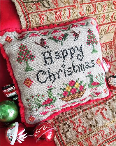 Scottish Christmas Cushion Cross Stitch Pattern by crowsfeetstitching
