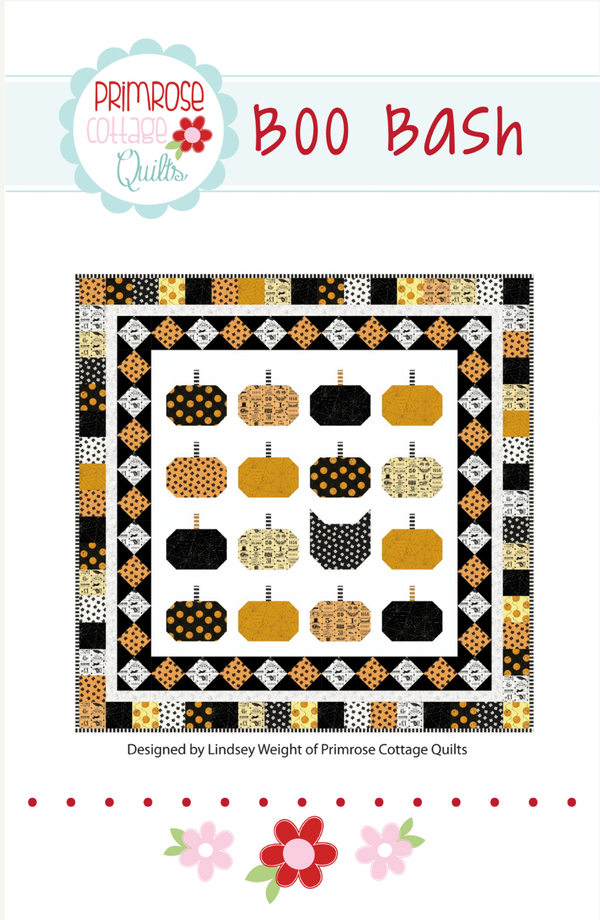 Boo Bash Quilt by Lindsey Weight of Primrose Cottage Quilts - PAPER Pattern PCQ-009