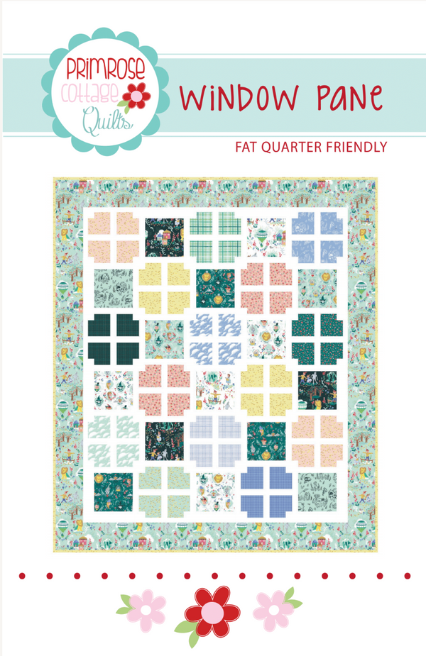 Window Pane Quilt by Lindsey Weight of Primrose Cottage Quilts - PAPER Pattern PCQ-010