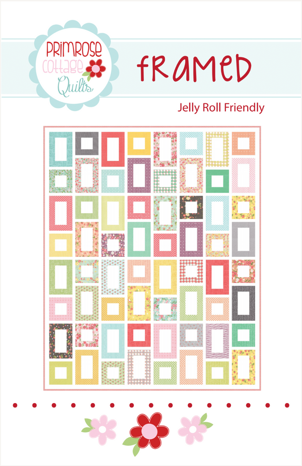 Framed Quilt by Lindsey Weight of Primrose Cottage Quilts - PAPER Pattern PCQ-011
