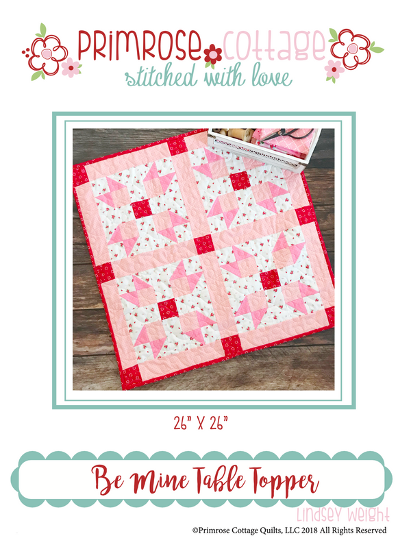 Be Mine by Lindsey Weight of Primrose Cottage Quilts - Table Topper PDF Pattern