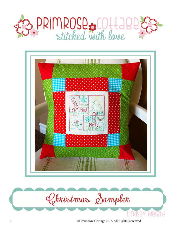Christmas Sampler by Lindsey Weight of Primrose Cottage Quilts -Quilt PDF Pattern