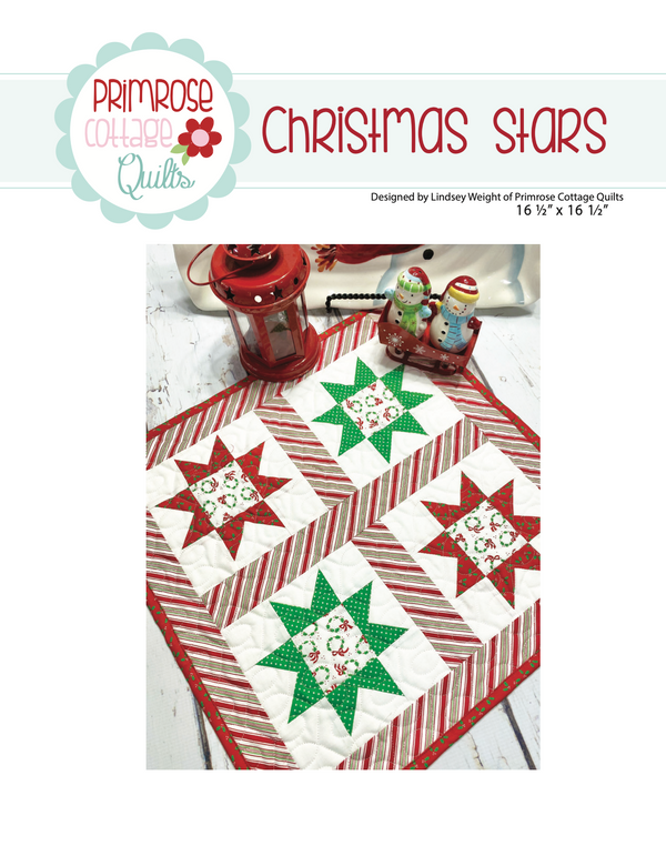 Christmas Stars Mini by Lindsey Weight of Primrose Cottage Quilts - Quilt PDF Pattern