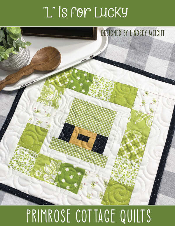 L is for Lucky (Lindsey's Alphabet Series) by Lindsey Weight of Primrose Cottage Quilts - Quilt PDF Pattern