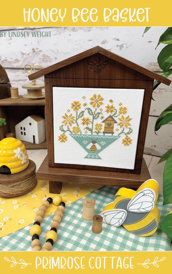 Honey Bee Basket by Lindsey Weight of Primrose Cottage - PAPER Pattern PCS-135