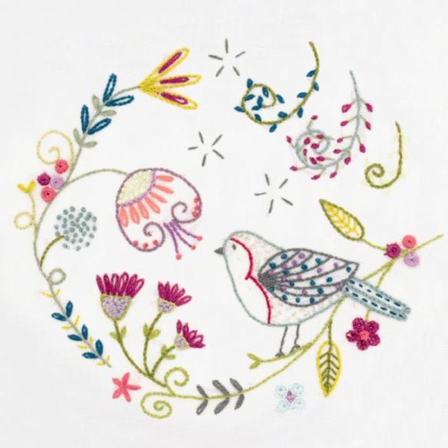Georges le Rouge Gorge - Embroidery kit - Un chat dans l'aiguilles