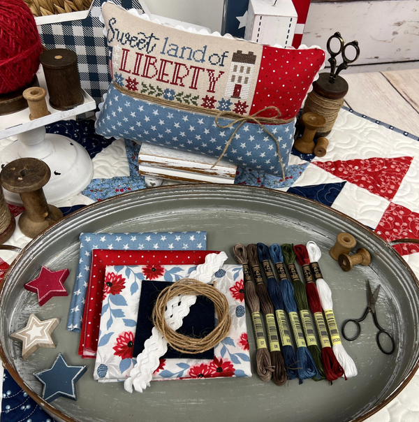 Sweet Land of Liberty Finishing Kit/Floss Pack By Lindsey Weight of Primrose Cottage FK-137
