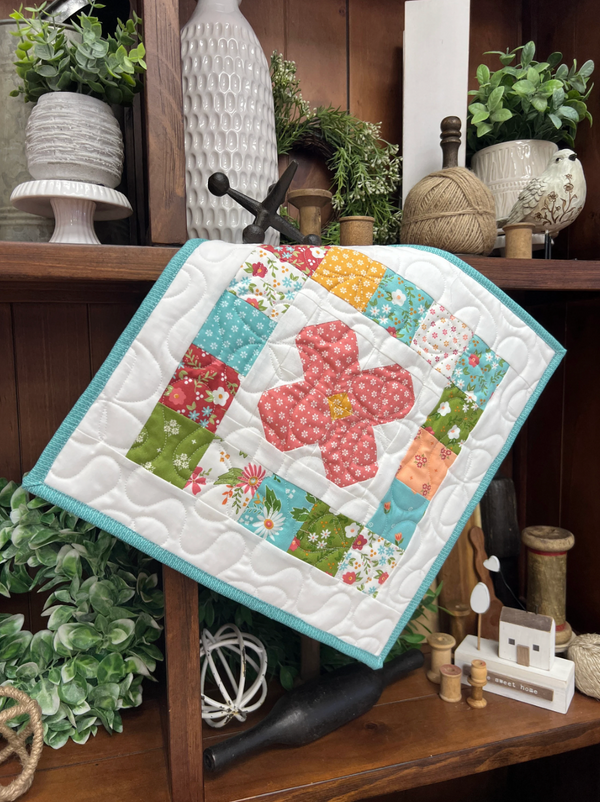 F is for Flower - Quilt PDF Pattern (Alphabet Series)