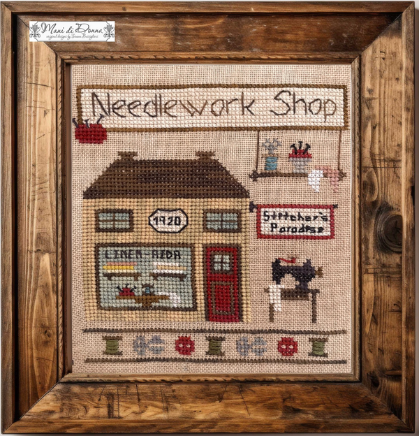 Stitchers Village – Needlework Shop Cross Stitch by Mani di Donna - Paper Pattern