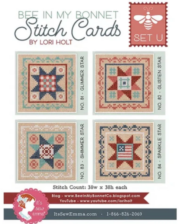 Bee In My Bonnet Stitch Card Set U by Lori Holt Paper Pattern