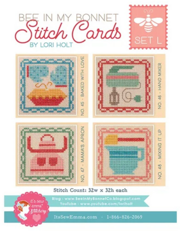 Bee In My Bonnet Stitch Card Set L by Lori Holt Paper Pattern