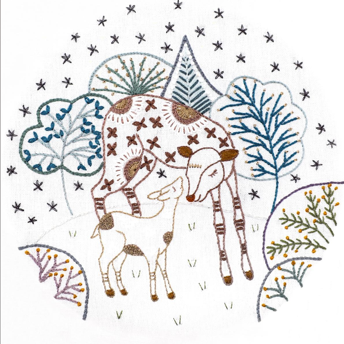 Câlins d'hiver - Embroidery kit - Un chat dans l'aiguille