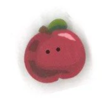 Wisdom Apple Button | Little Sheep Virtues 8