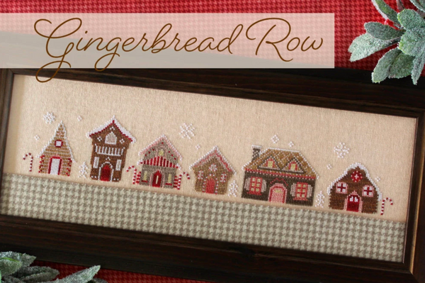 Gingerbread Row Cross Stitch by October House Fiber Arts - Paper Pattern