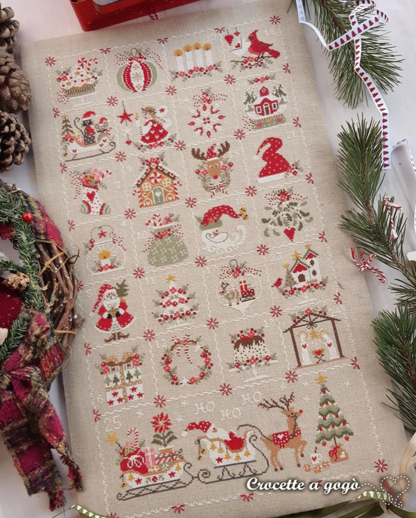 Advent Calendar 2020 Cross Stitch by Crocette A Gogò - PAPER Pattern