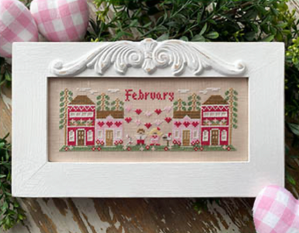 February Mini Village Cottage Cross Stitch by Country Cottage Needleworks - PAPER Pattern