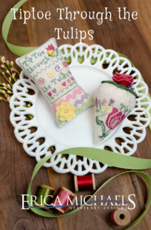 Tiptoe Through The Tulips Cross Stitch by Erica Michaels - Paper Pattern