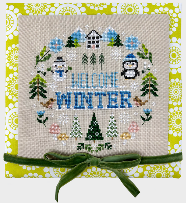 Winter Wreath Cross Stitch by Tiny Modernist - Paper Pattern