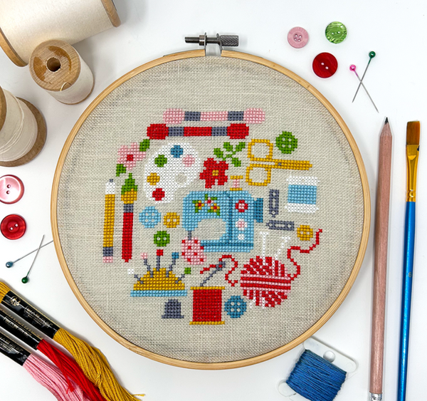 Oh Sew Crafty Cross Stitch by Tiny Modernist - Paper Pattern