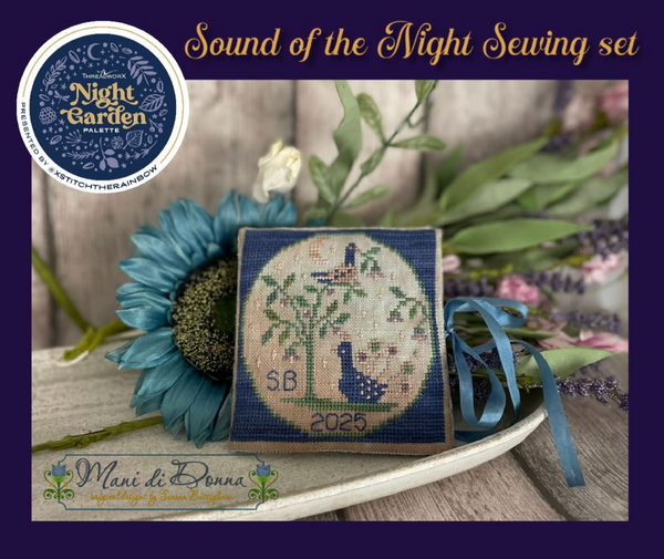Sound of the Night Sewing Set Cross Stitch by Mani di Donna - Paper Pattern