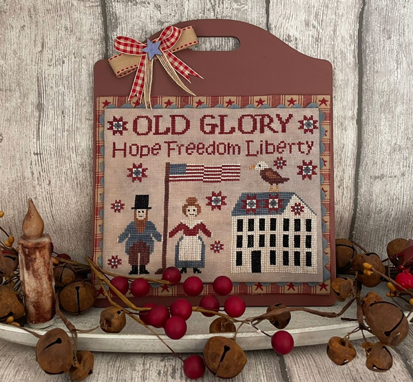 Old Glory Cross Stitch by Mani di Donna - Paper Pattern