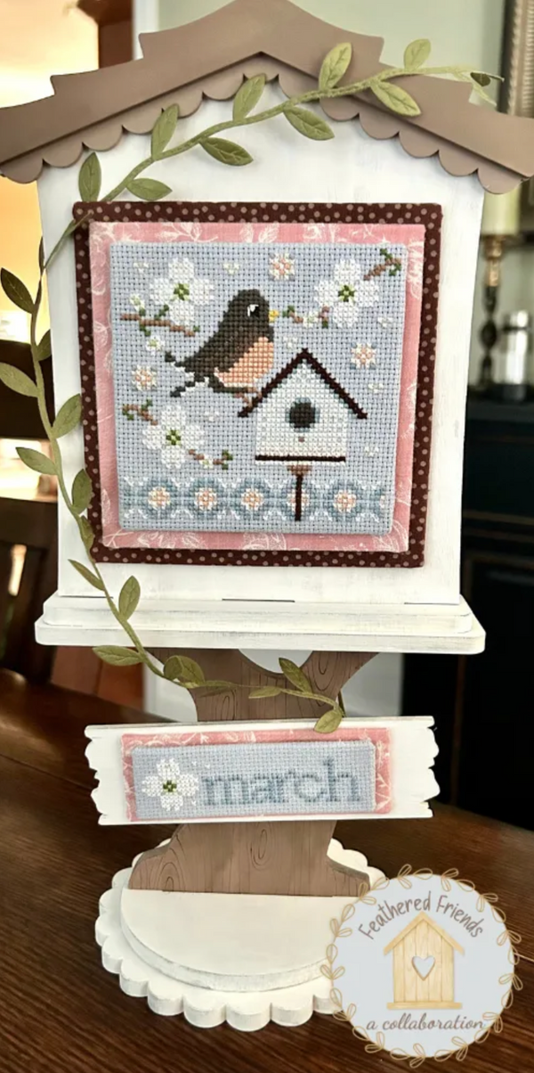 Feathered Friends: March Cross Stitch by Sweet Wing Studio - Paper Pattern