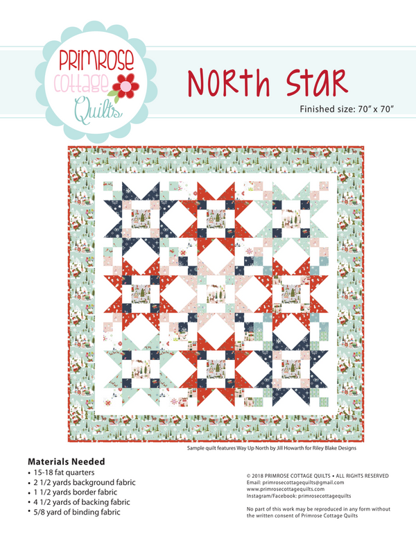 North Star - by Lindsey Weight of Primrose Cottage Quilts - Quilt PDF Pattern