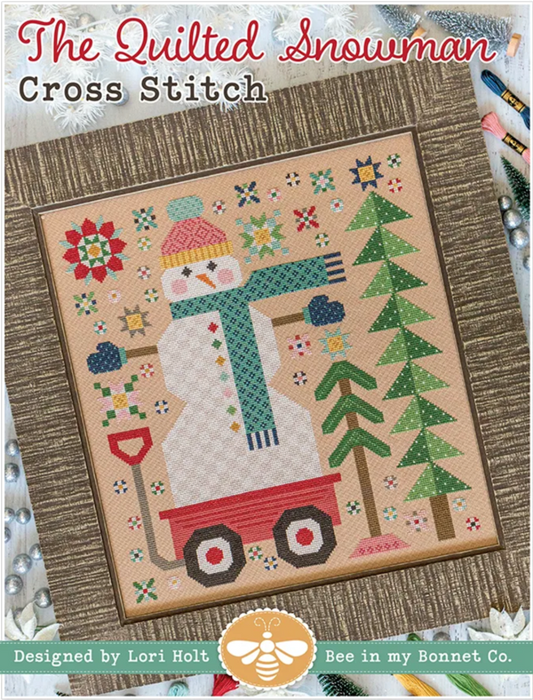 The Quilted Snowman Cross Stitchby Lori Holt of Bee in My Bonnet - Paper Pattern